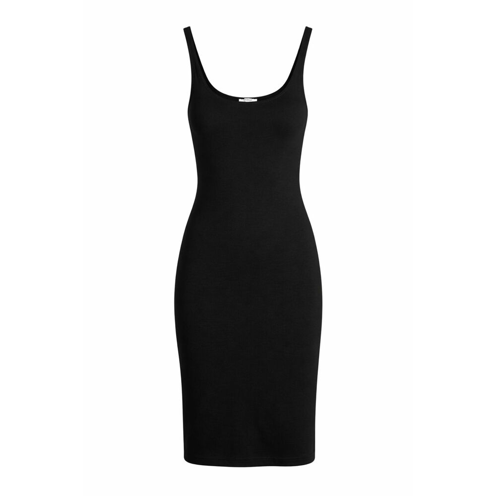 ZARA TRAFALLIC SIMPLE BASIC EVERYDAY SCOOP NECK BODYCON LAYERING DRESS SZ SMALL